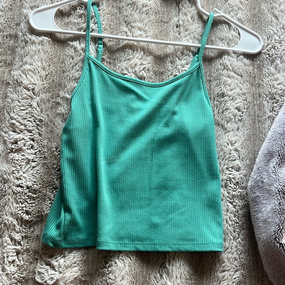 teal american eagle tank top